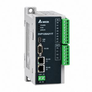 PLC دلتا DVP12SA211T سری DVP-SA2 با 8 ورودی و 4 خروجی ترانزیستوری NPN