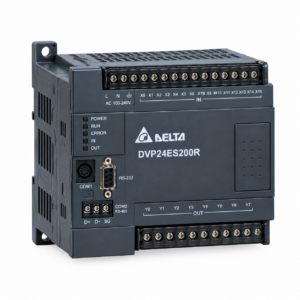 PLC دلتا DVP24ES200R سری ES2 با 16 ورودی و 8 خروجی رله‌ای