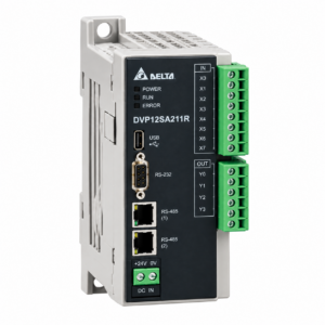 PLC دلتا DVP12SA211R سری DVP-SA2 با 8 ورودی و 4 خروجی رله‌ای