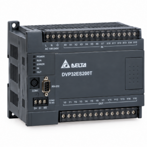PLC دلتا DVP32ES200T سری ES2 با 16 ورودی و 16 خروجی ترانزیستوری NPN