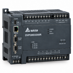 PLC دلتا DVP20EX200R سری EX2 با 8 ورودی و 6 خروجی رله‌ای