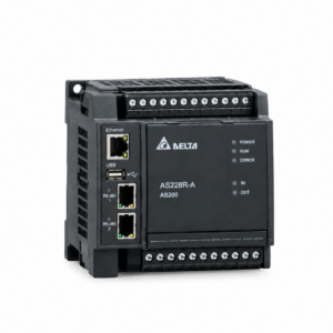 PLC دلتا AS228R-A سری AS200 با 16 ورودی و 12 خروجی رله‌ای