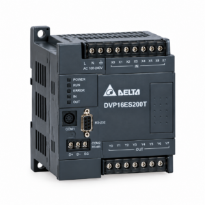 PLC دلتا DVP16ES200T سری ES2 با 8 ورودی و 8 خروجی ترانزیستوری NPN