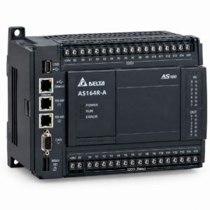 PLC دلتا AS164R-A سری AS100 با 32 ورودی و 32 خروجی رله‌ای