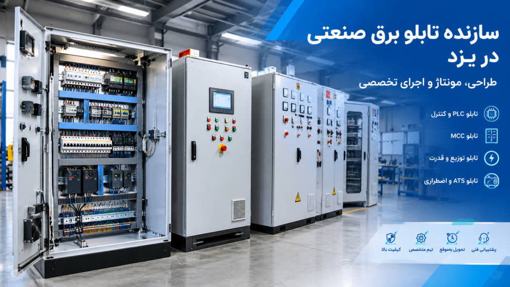 تابلو برق صنعتی و تابلو کنترل PLC در یزد