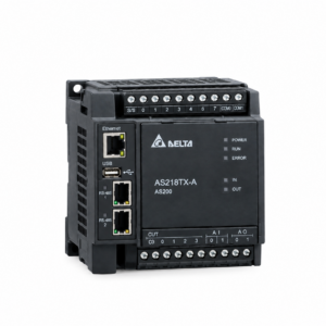 PLC دلتا AS218TX-A سری AS200 با 8 ورودی و 6 خروجی ترانزیستوری NPN